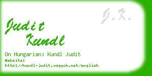 judit kundl business card